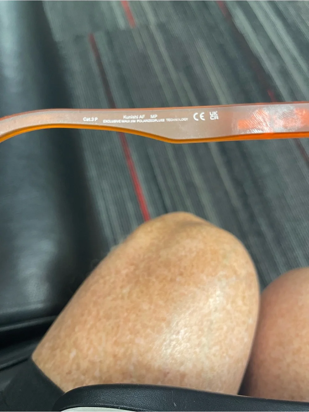 Maui Jim Kuniahi AF Sunglasses in Matte Transparent Orange with Case and Cloth